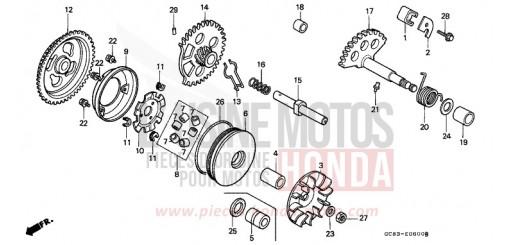 DRIVE FACE/KICKSTARTER NH50MSL de 1990